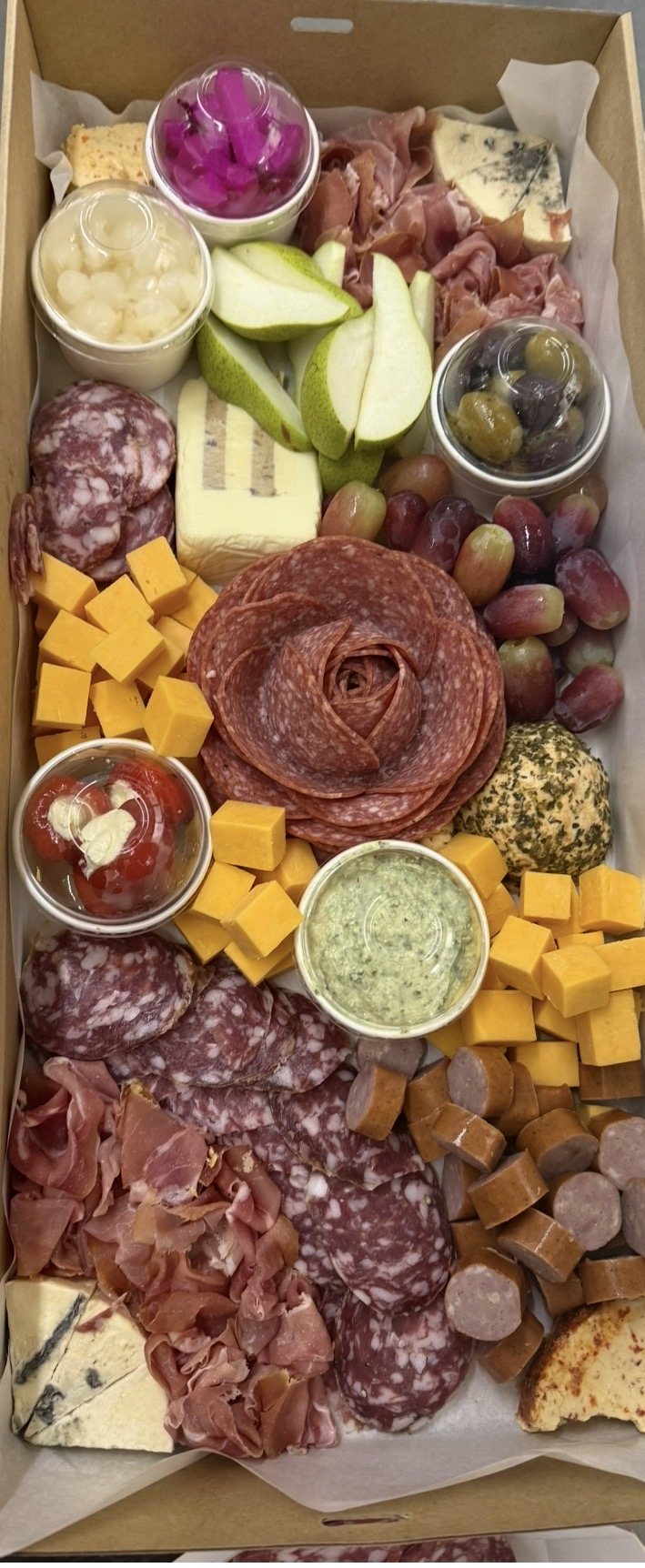 Ingredients selected for a platter